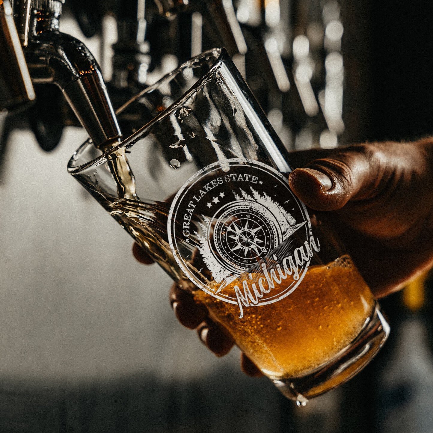 Compass Beer Glass