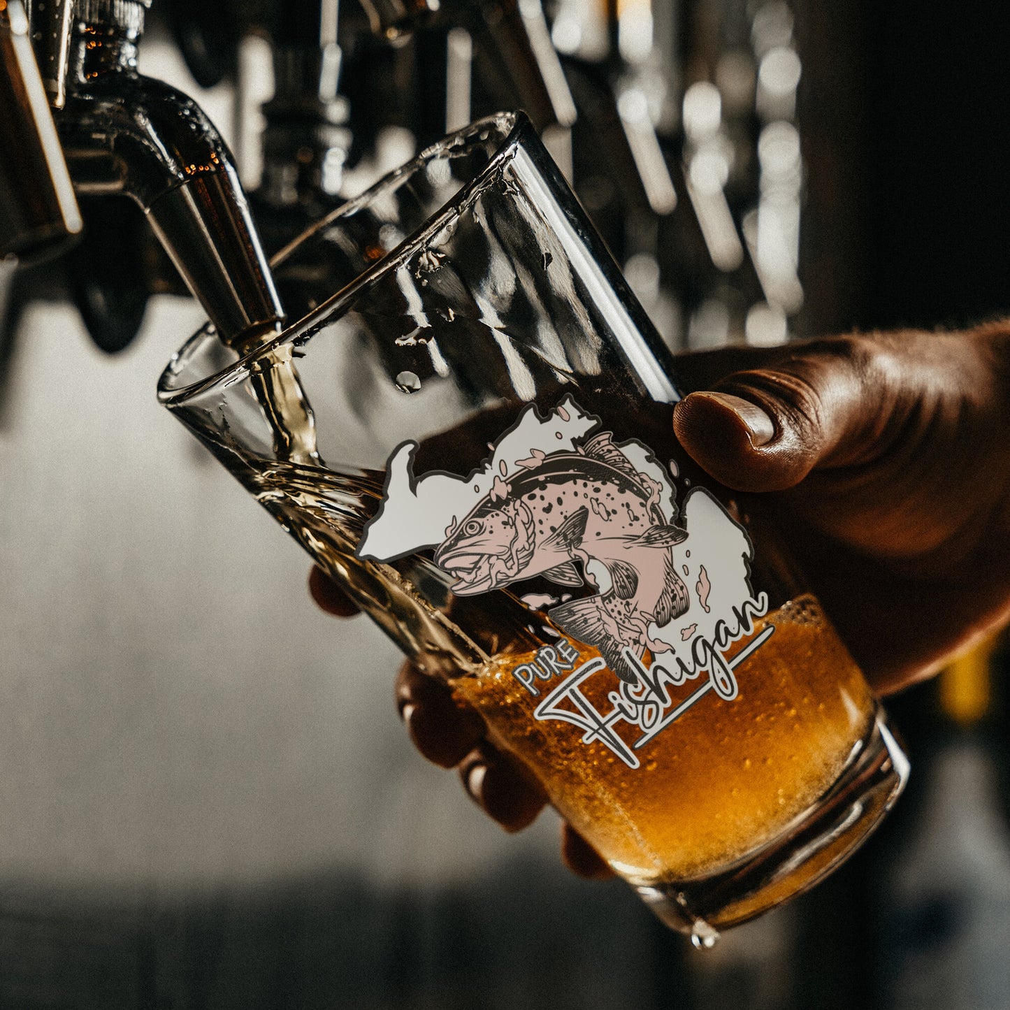Fishigan Beer Glass