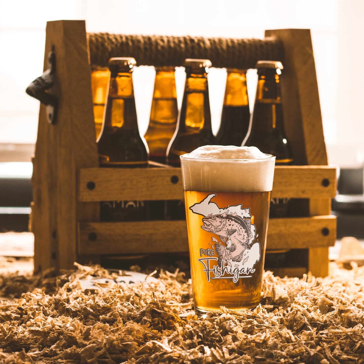 Fishigan Beer Glass