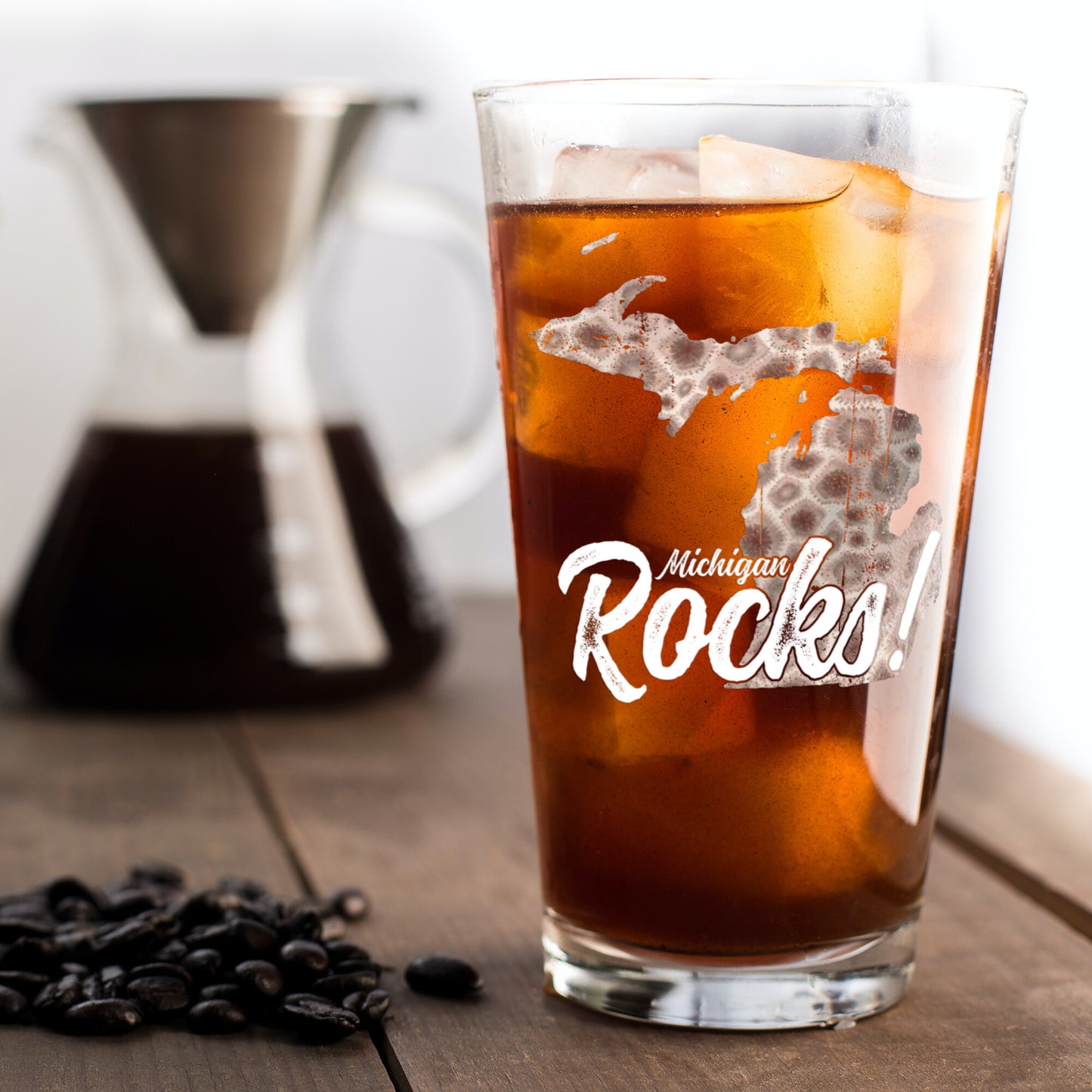 Michigan Rocks Beer Glass