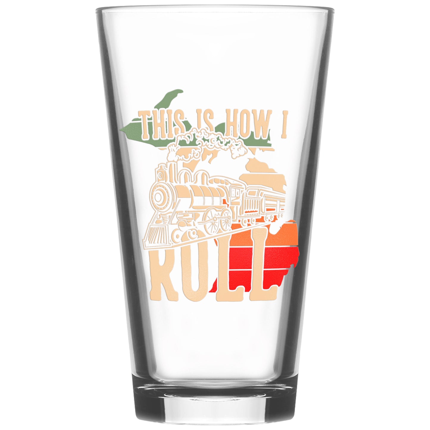 Train Lovers Beer Glass