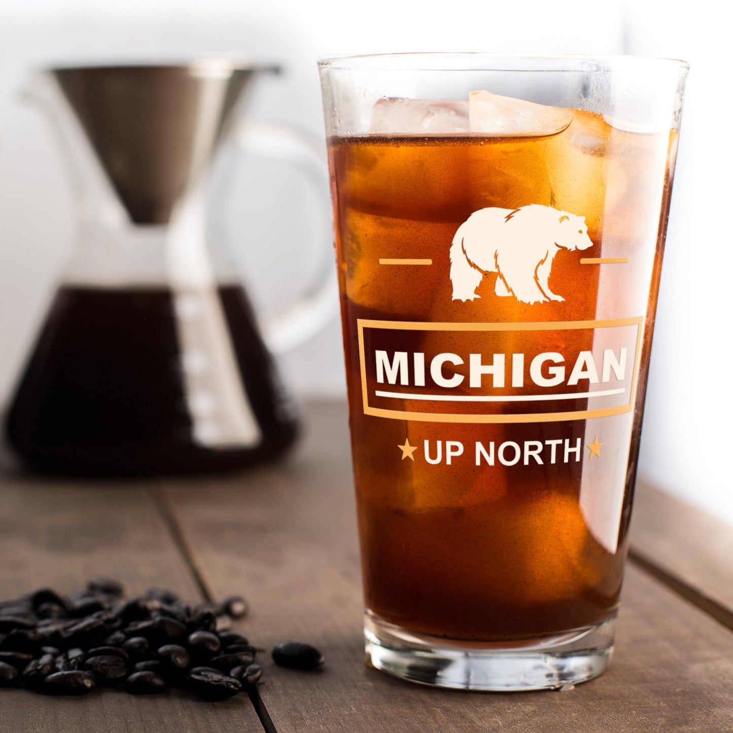 Up North Bear Beer Glass