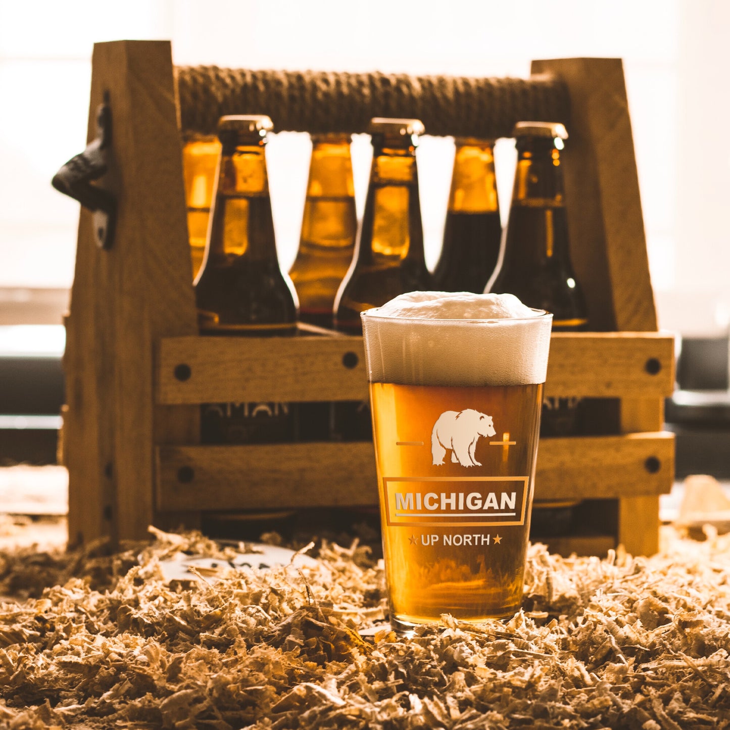 Up North Bear Beer Glass