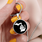 Middle Finger Michigan Necklace