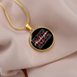 Buffalo Plaid MI Necklace