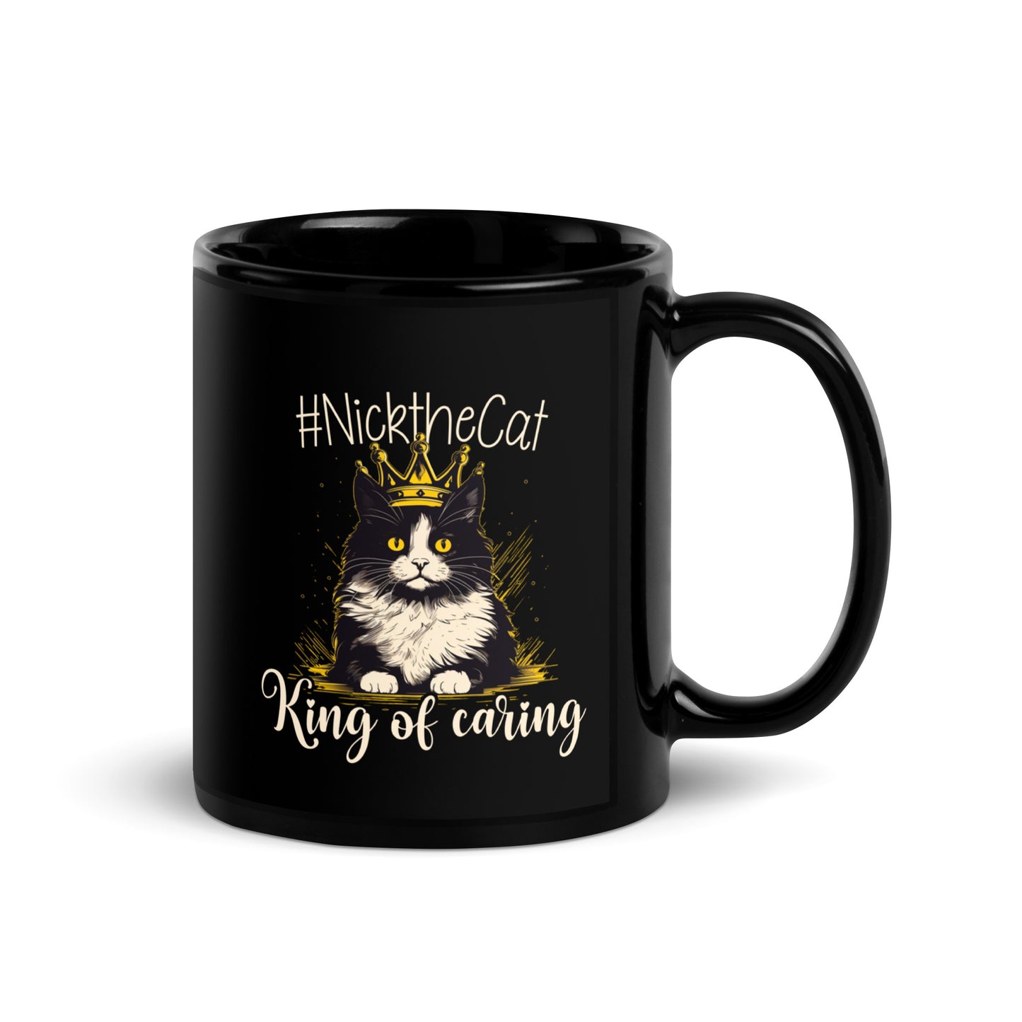 King of Caring Mug - Nick the Cat