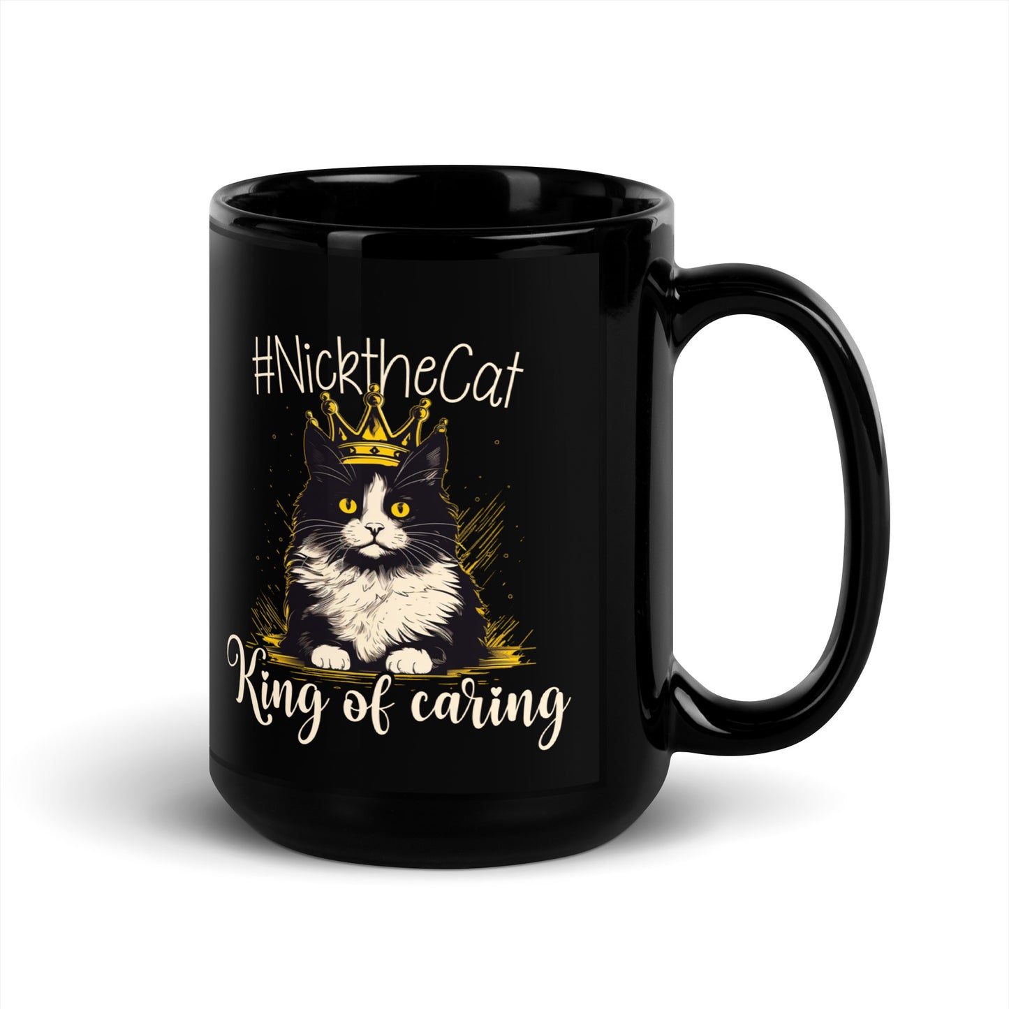 King of Caring Mug - Nick the Cat