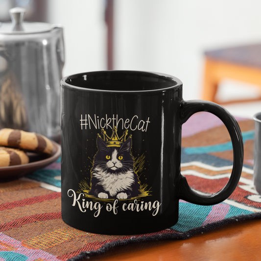 King of Caring Mug - Nick the Cat