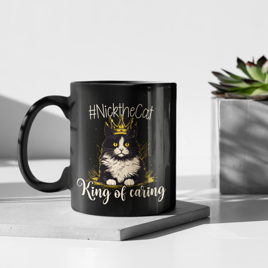 King of Caring Mug - Nick the Cat