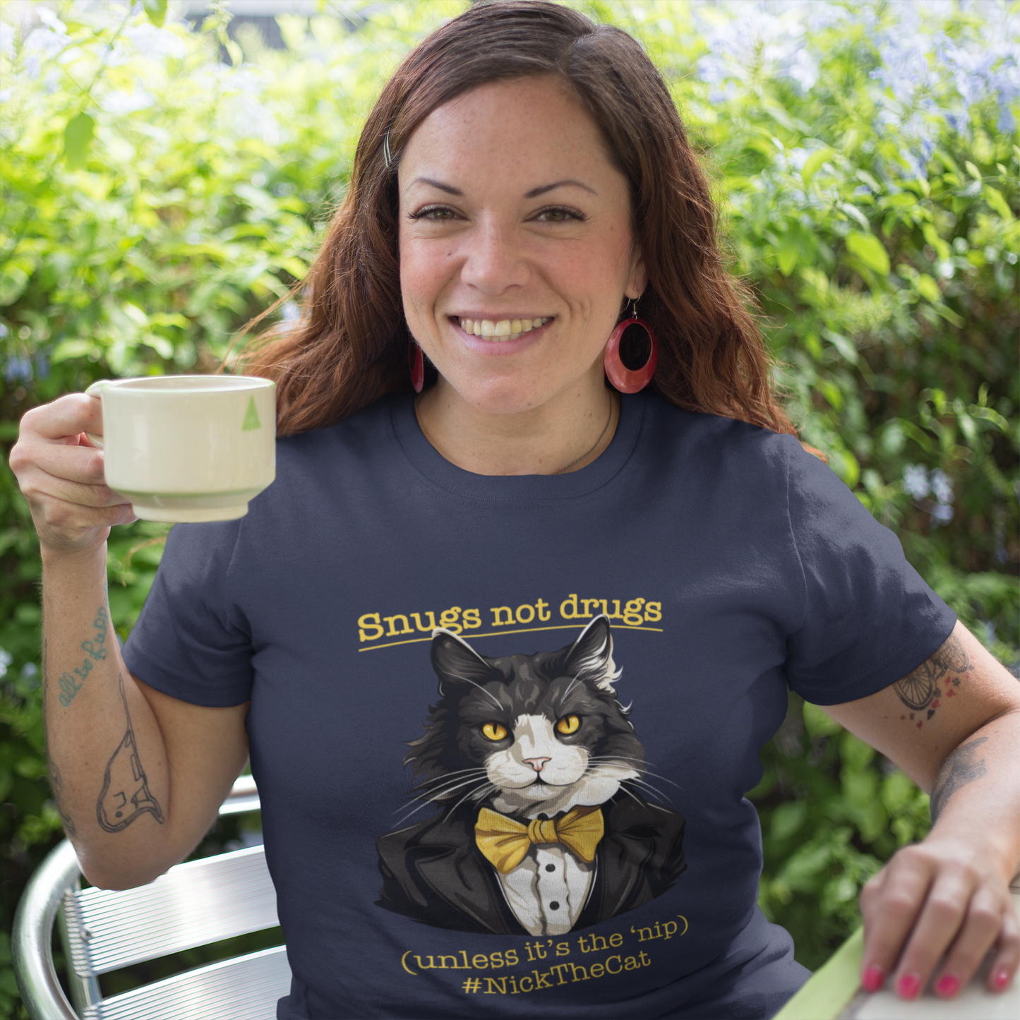 Snugs Not Drugs Shirt - Nick the Cat