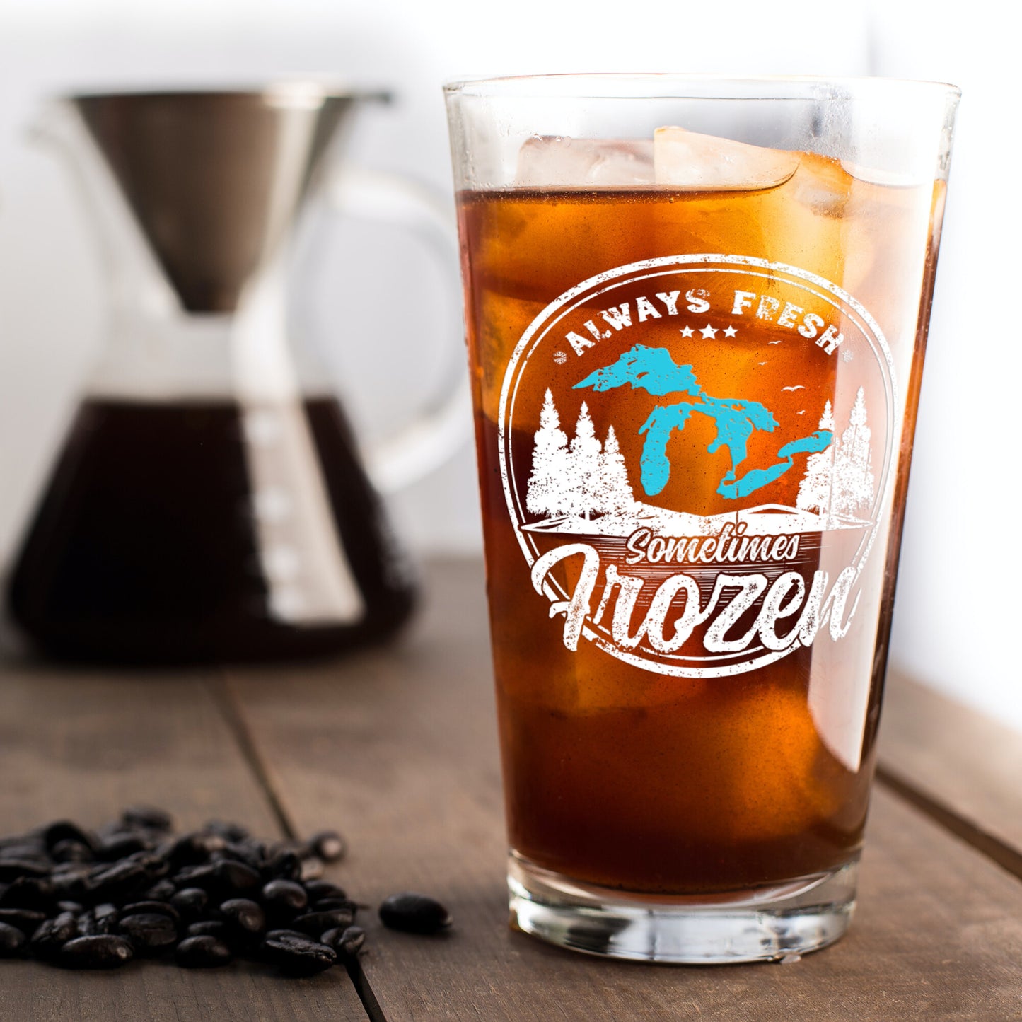 Frozen Lakes Beer Glass