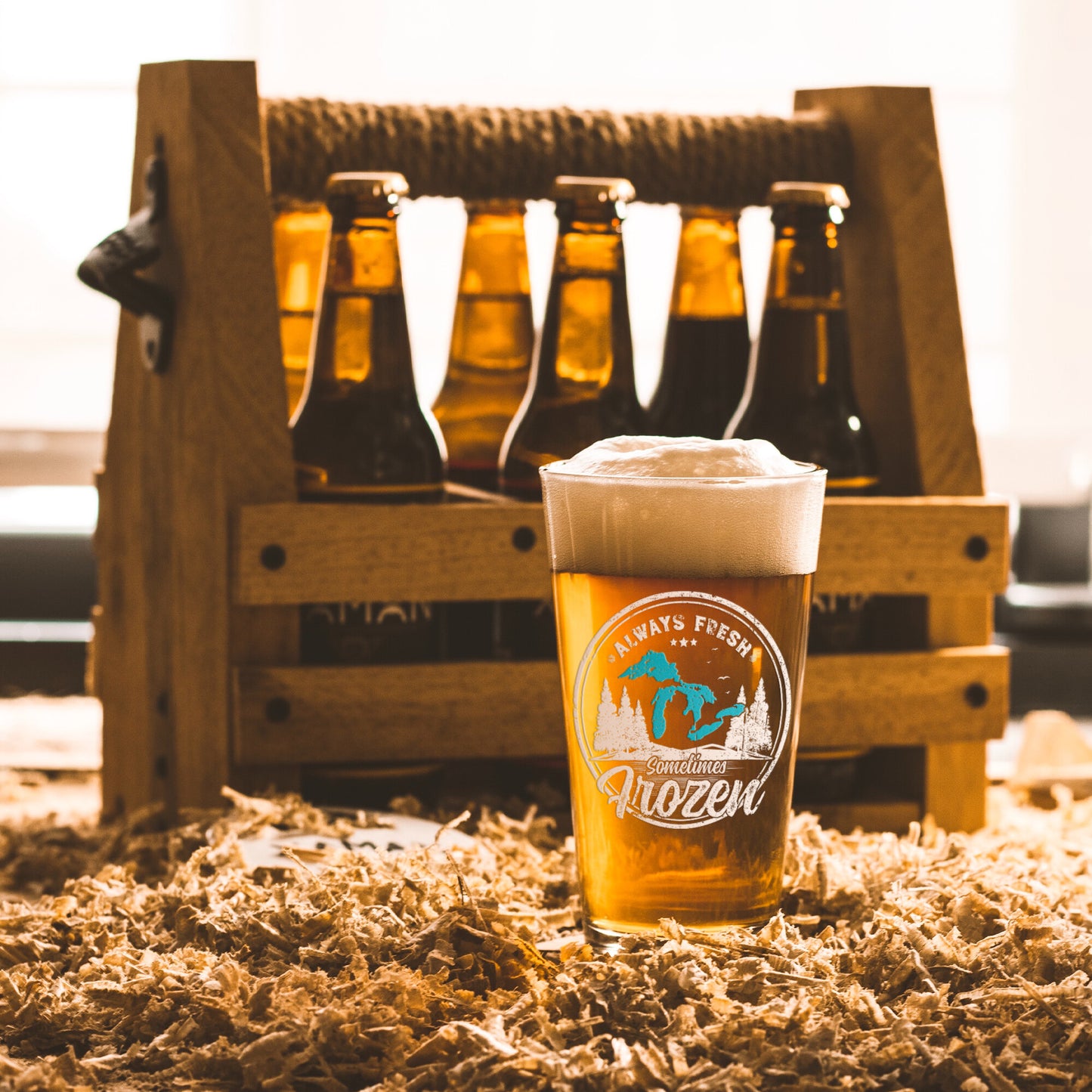 Frozen Lakes Beer Glass