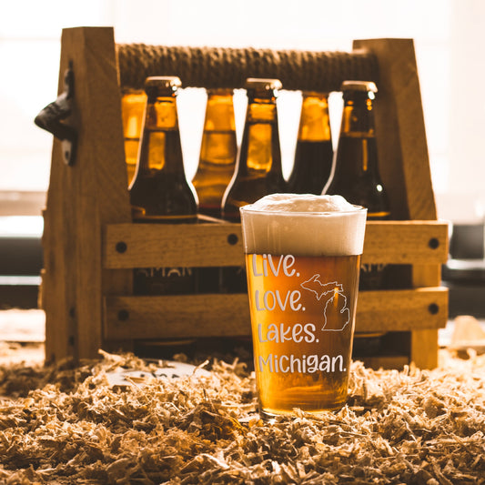 Love Love Lakes Beer Glass