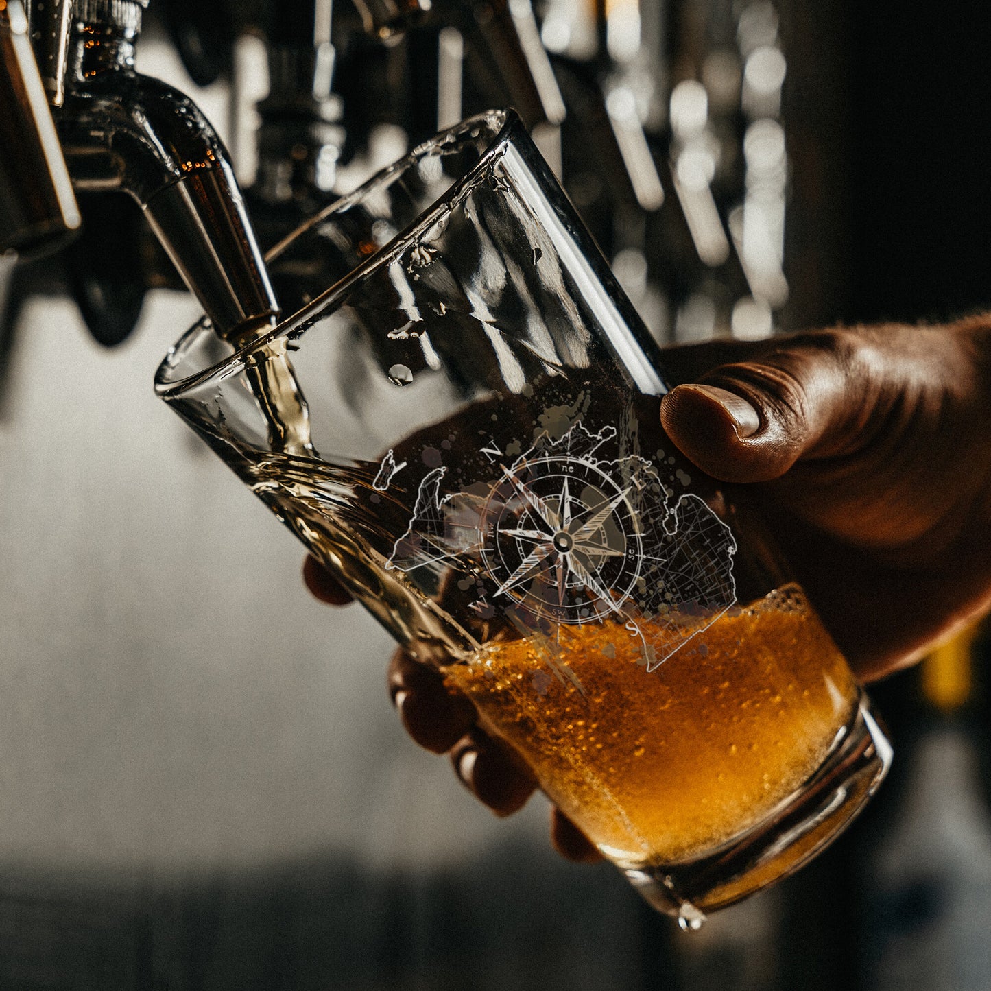 MI Compass Beer Glass