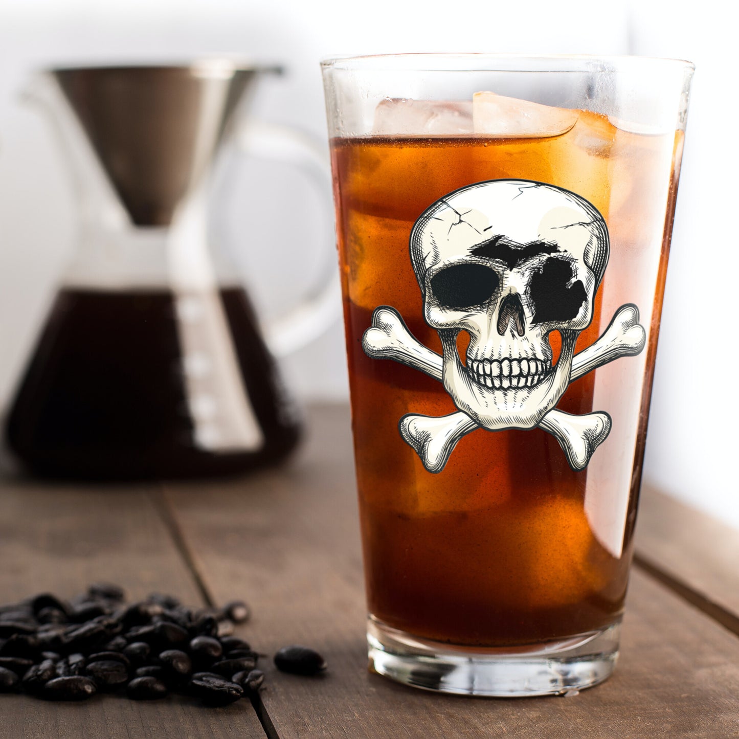 MI Skull Beer Glass