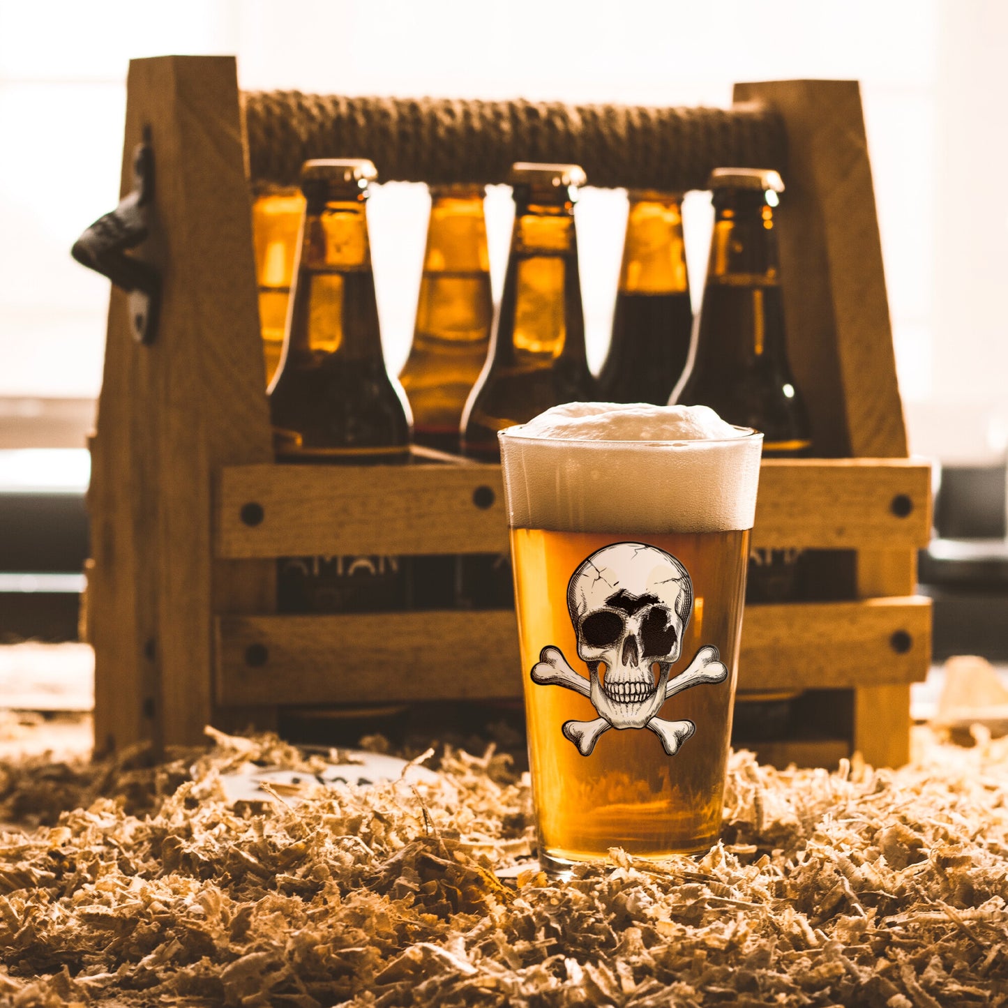MI Skull Beer Glass