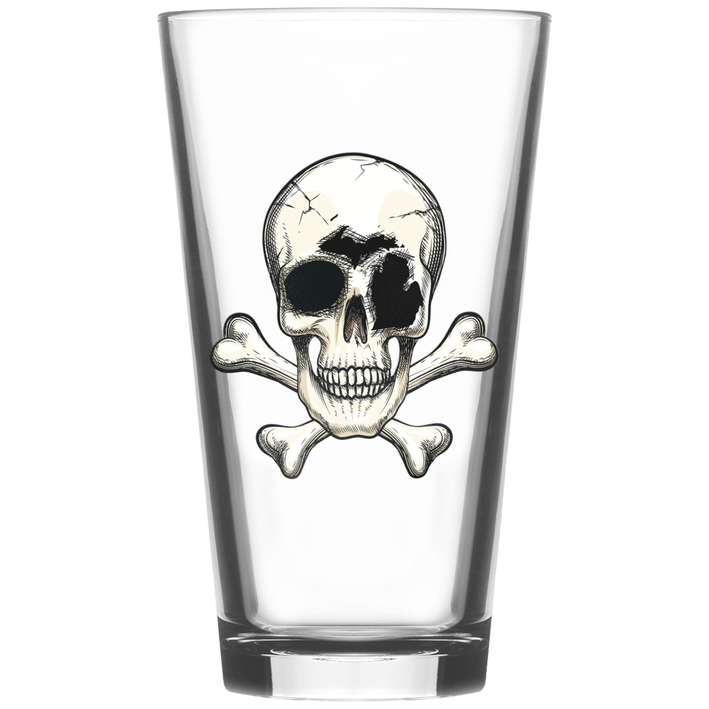 MI Skull Beer Glass