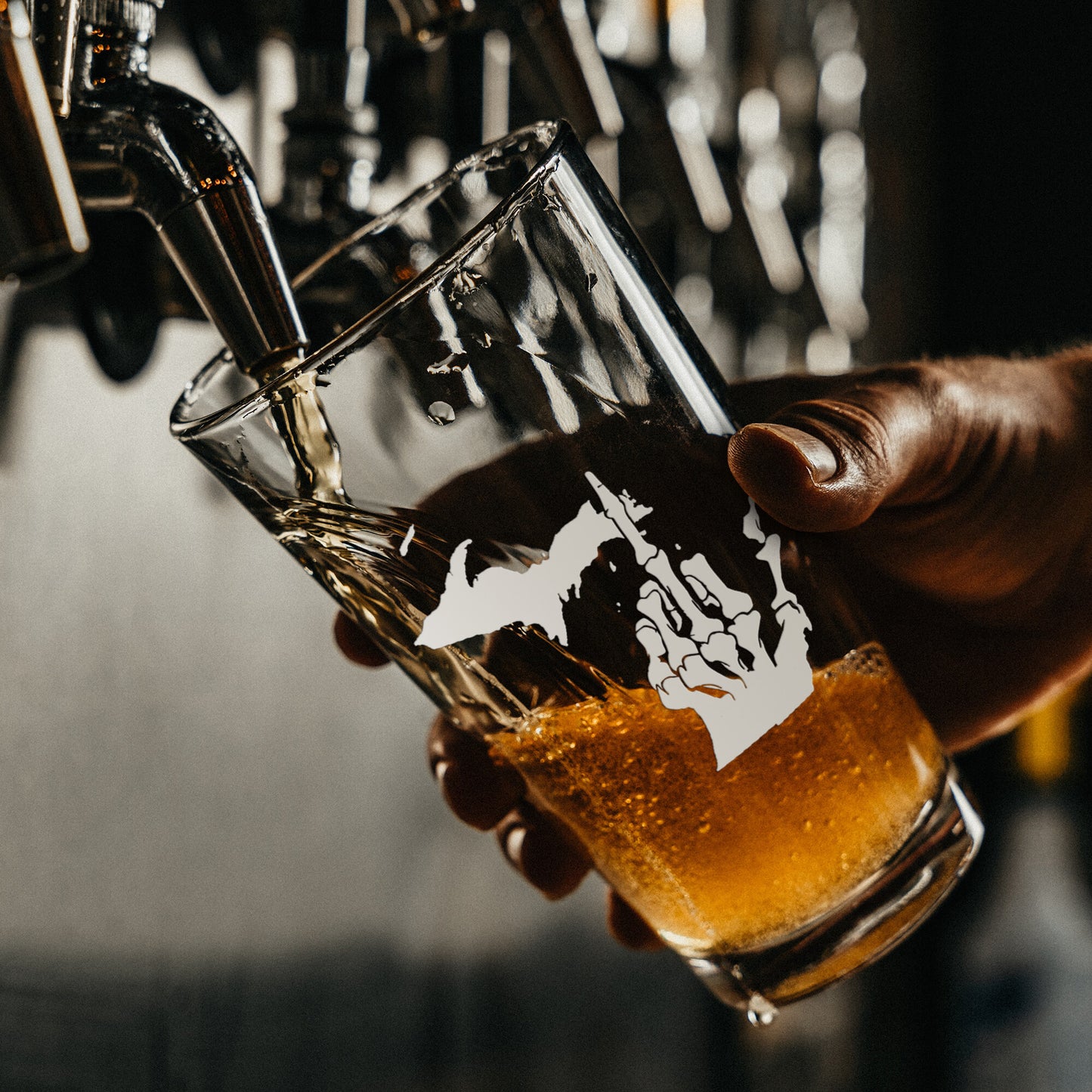 Middle Finger Beer Glass