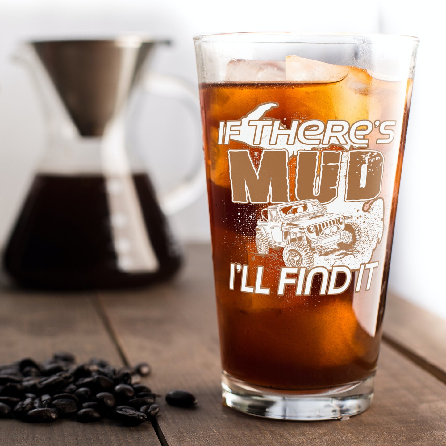 Offroading Mud Beer Glass