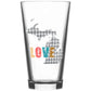 Plaid LOVE Beer Glass