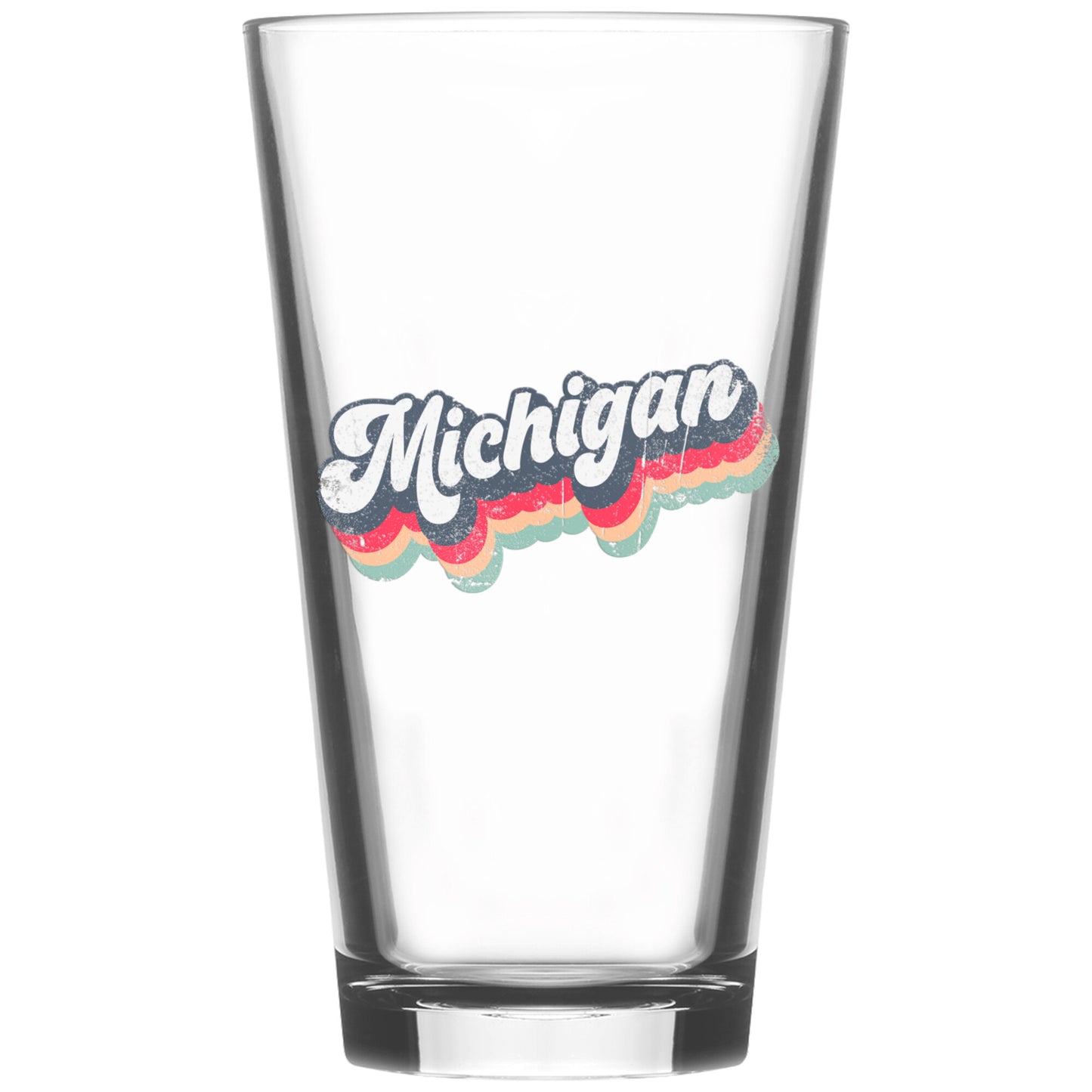 Retro Michigan Beer Glass
