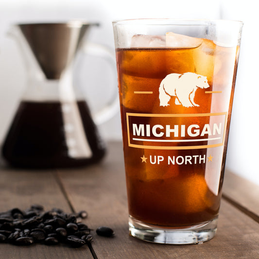 Up North Bear Beer Glass