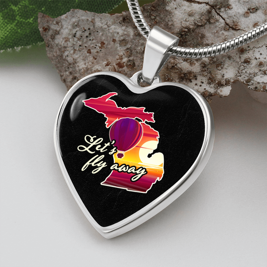 Let's Fly Away Hot Air Balloon Necklace