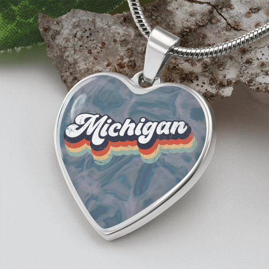 Retro Michigan Necklace