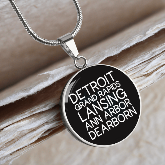 Michigan Cities Necklace