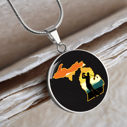 Michigan Golfing Necklace