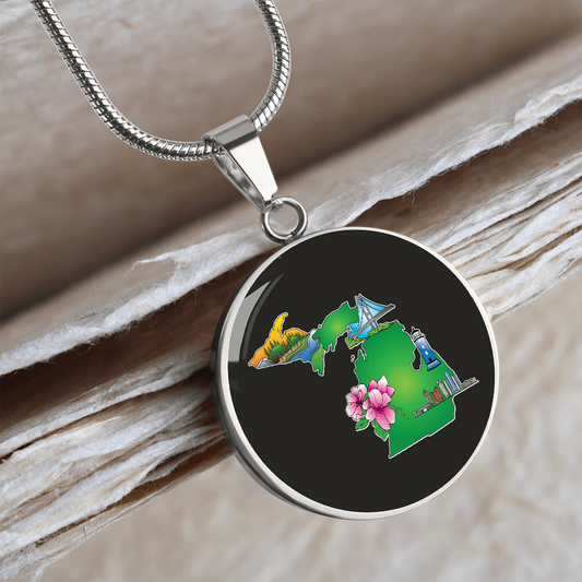 Michigan Symbols Necklace