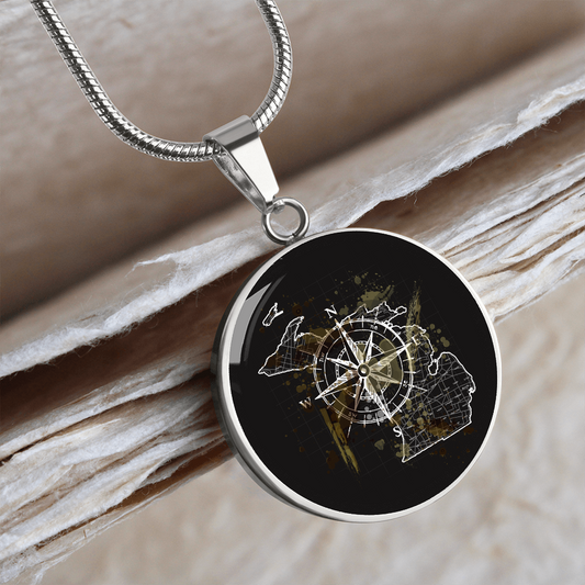 Abstract Compass Necklace