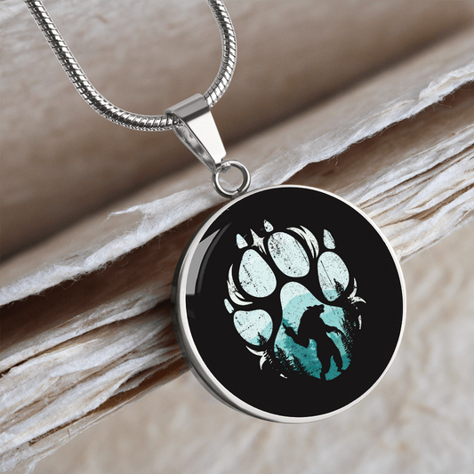 Michigan Dogman Footprint Necklace