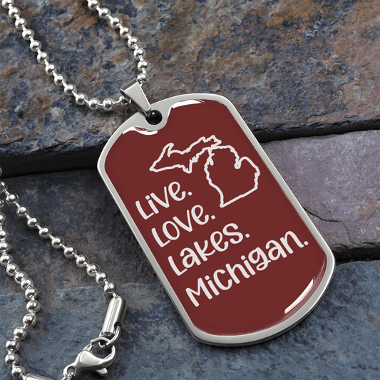 Live Love Lakes Red Necklace