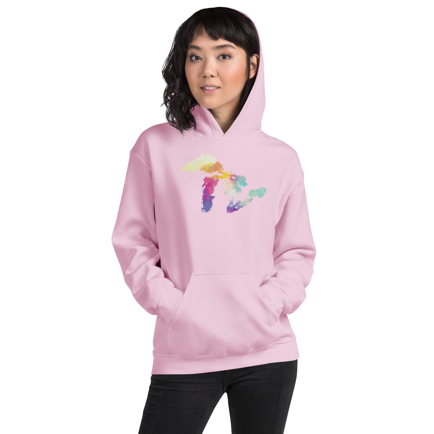 Watercolor Great Lakes Hoodie