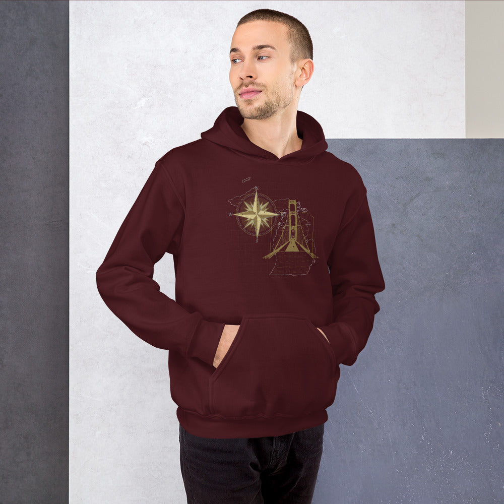 Mackinac Bridge Compass Hoodie