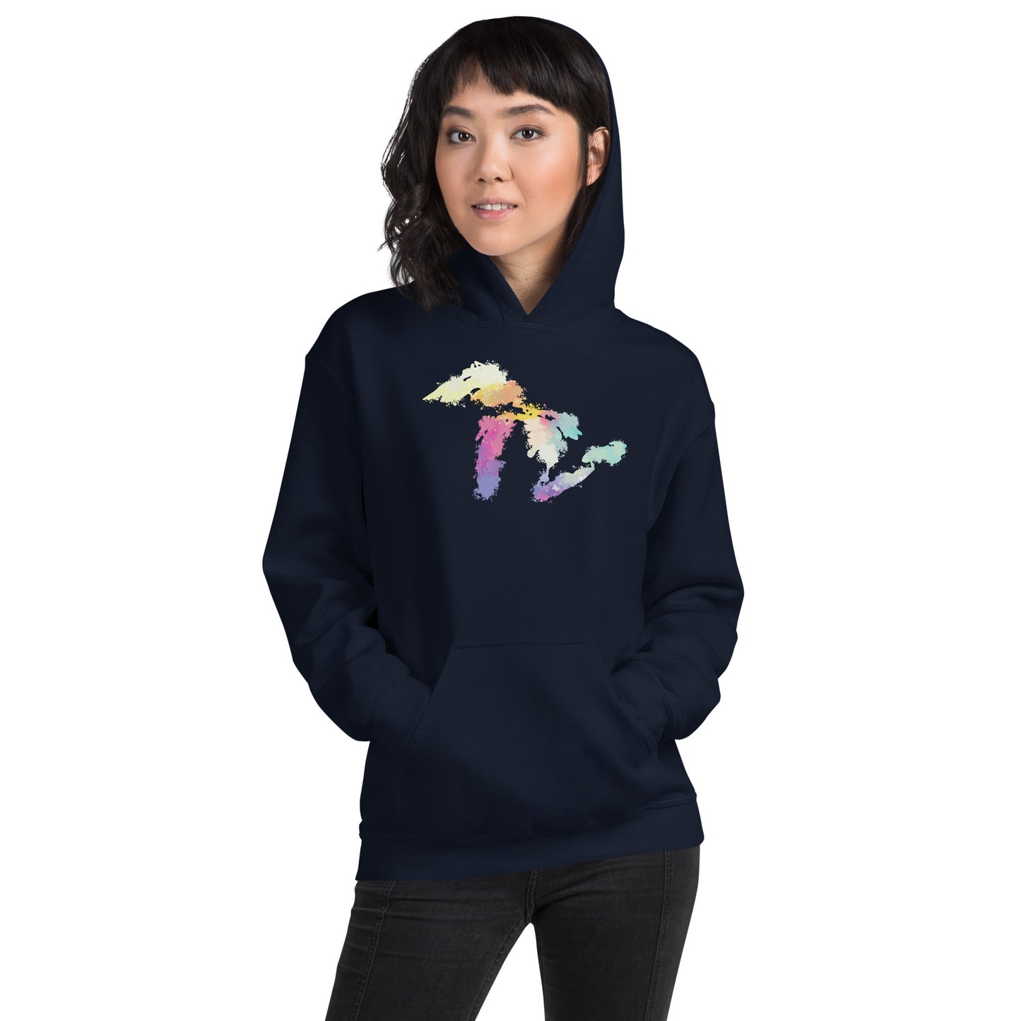 Watercolor Great Lakes Hoodie