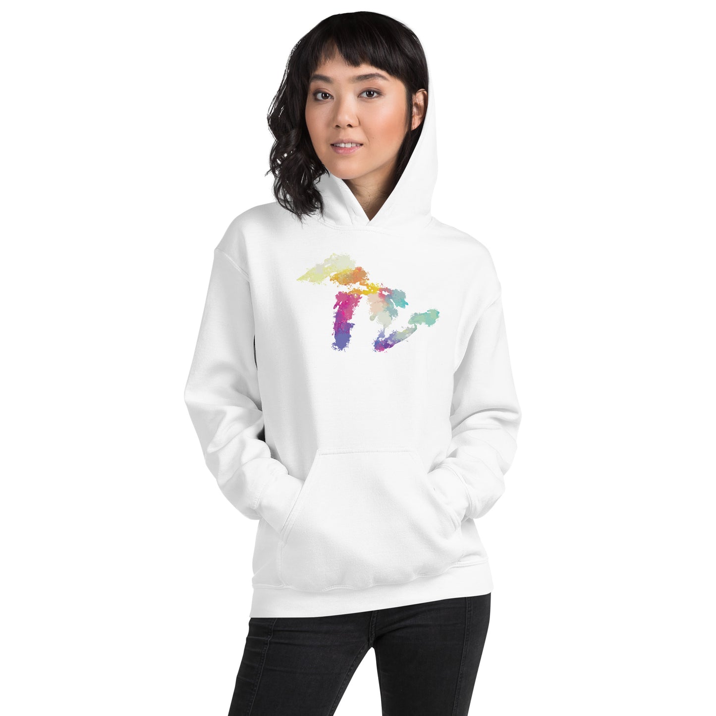 Watercolor Great Lakes Hoodie